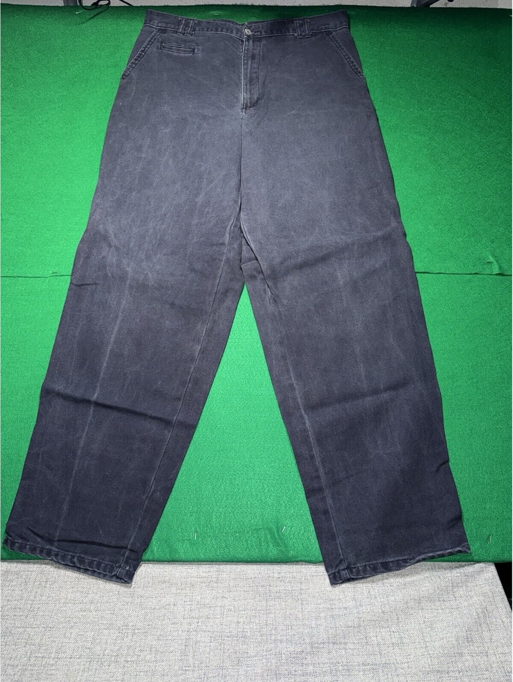 Vintage Dockers Carpenter Utility Pants Mens 34x32 Gray Canvas 90s Workwear